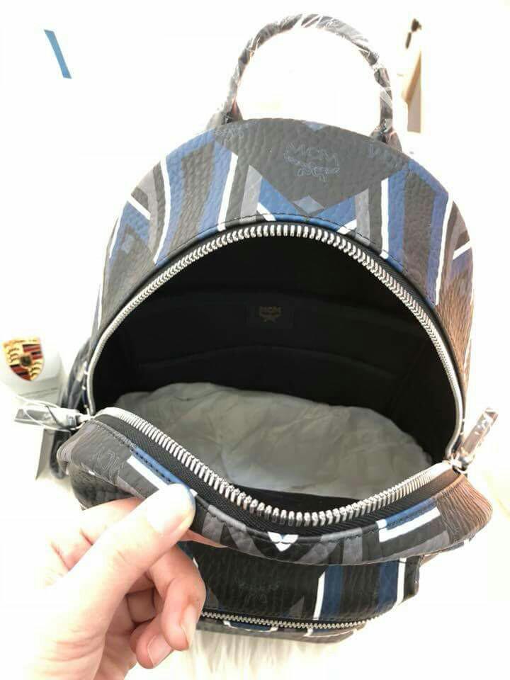 Mcm stark shop stripe backpack