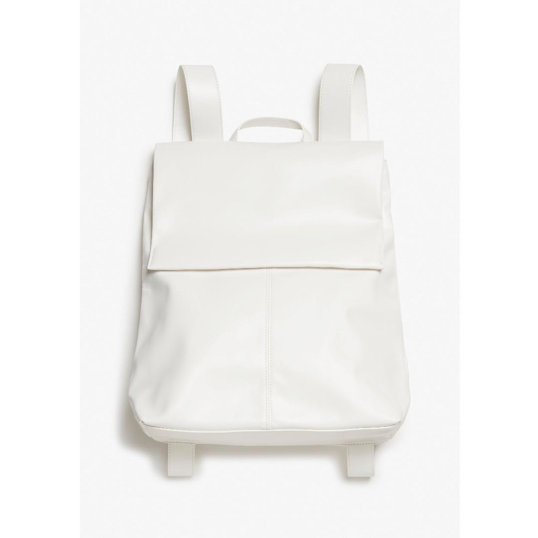White square backpack top
