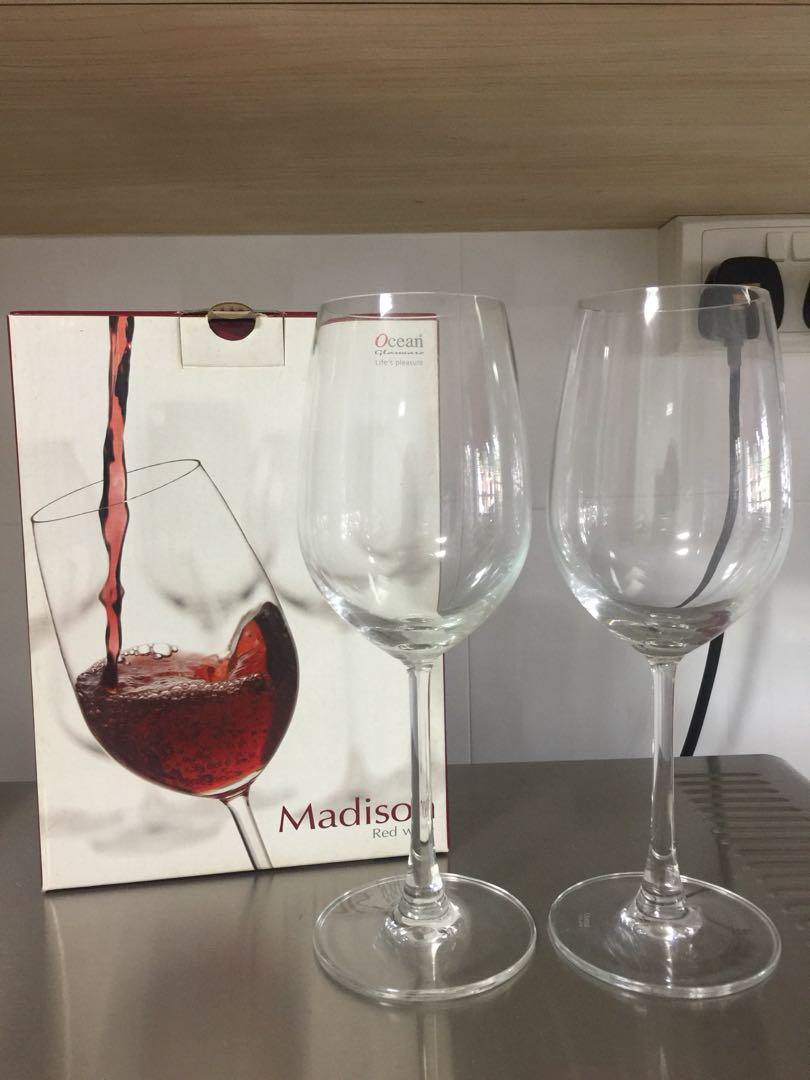 Ocean Red Wine Glass 425ml 15oz Home Appliances Kitchenware