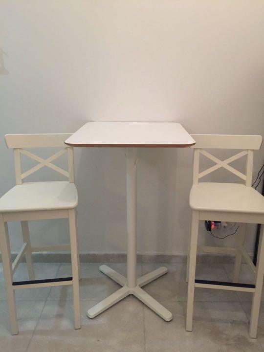 Price Dropped Ikea Bar Table Set Hot Deal White Furniture