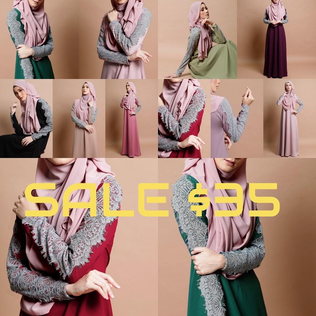 Sale Alrandecy Dress 2018 Jubbah Jubba Jubah Juba Alraandecy Abaya Abayah Briedsmaid Nikah Tunang Women S Fashion Muslimah Fashion Dresses On Carousell