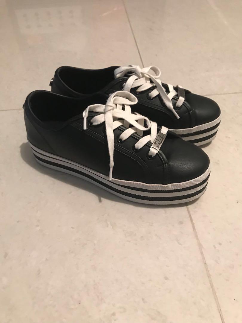 platform white sneakers steve madden