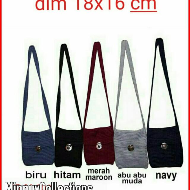 Tas Selempang Mini Rajut Fesyen Wanita Tas Dompet Di Carousell