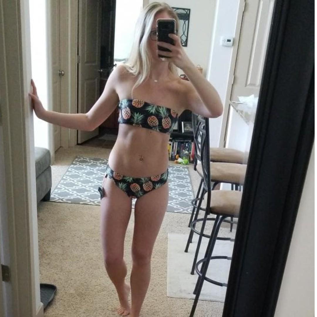 Zaful Bralette cheapest Pineapple Print Bandeau Bikini