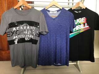 Armani Clothes Men's Tee Exchange On Tops Black Fashion Basic rtIrYq