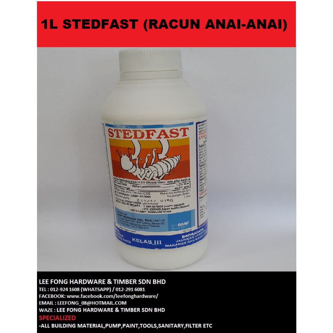 1l Odourless Stedfast Racun Anai Anai Tak Berbau Pest Control Termites Poison Termite Killer Home Furniture Gardening On Carousell