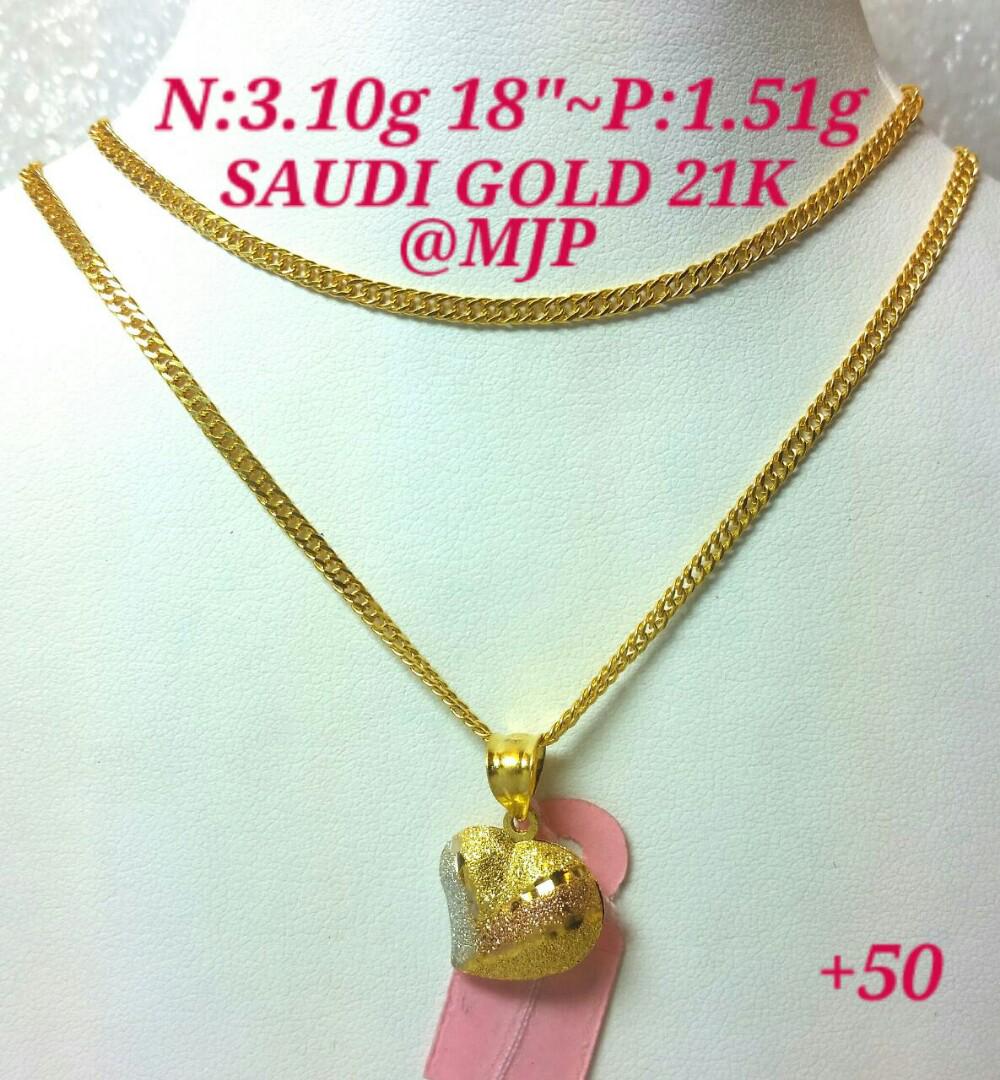 21k Saudi Gold Pm For Price Women S Fashion Jewelry Necklaces On Carousell