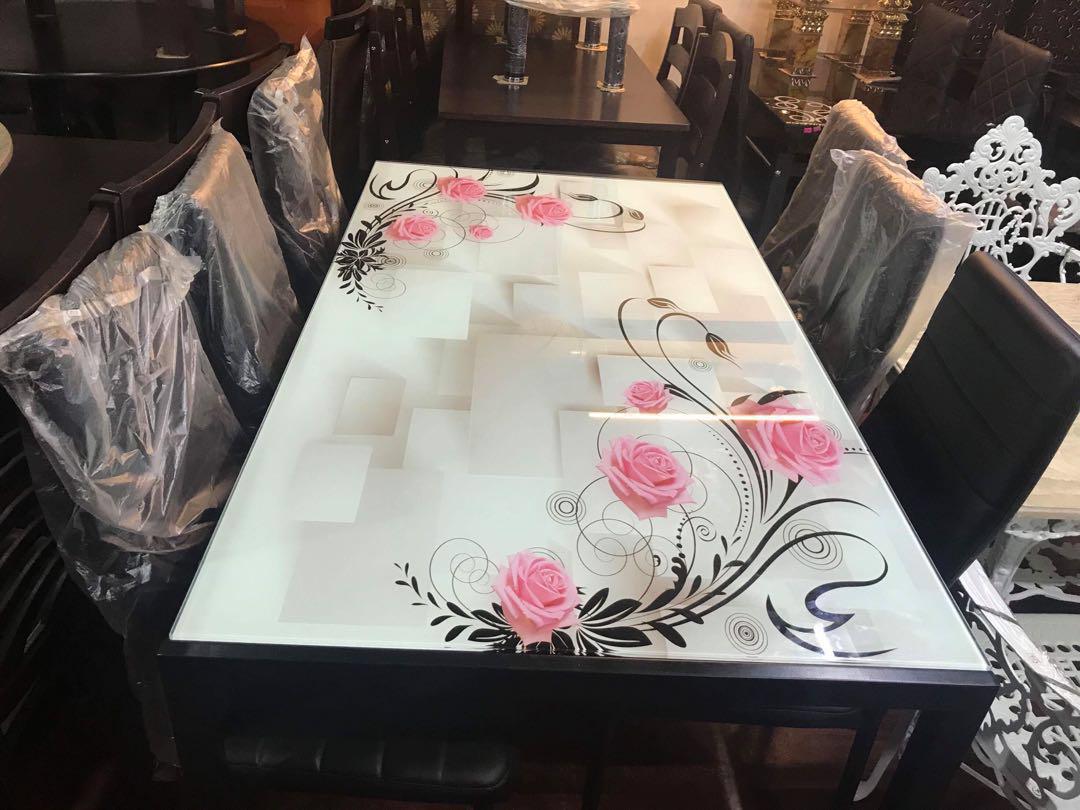 6 seater fiber glass dining table, Babies & Kids, Baby Nursery & Kids Furniture, Kids Tables