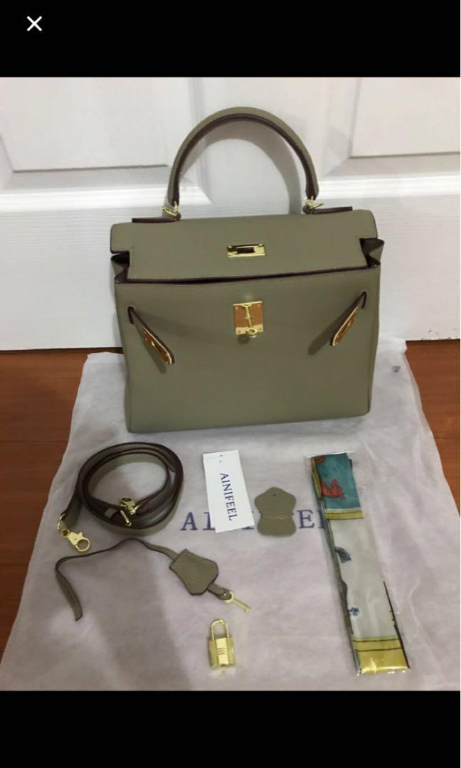 Authentic Ainifeel Women s Padlock 28CM Handbag