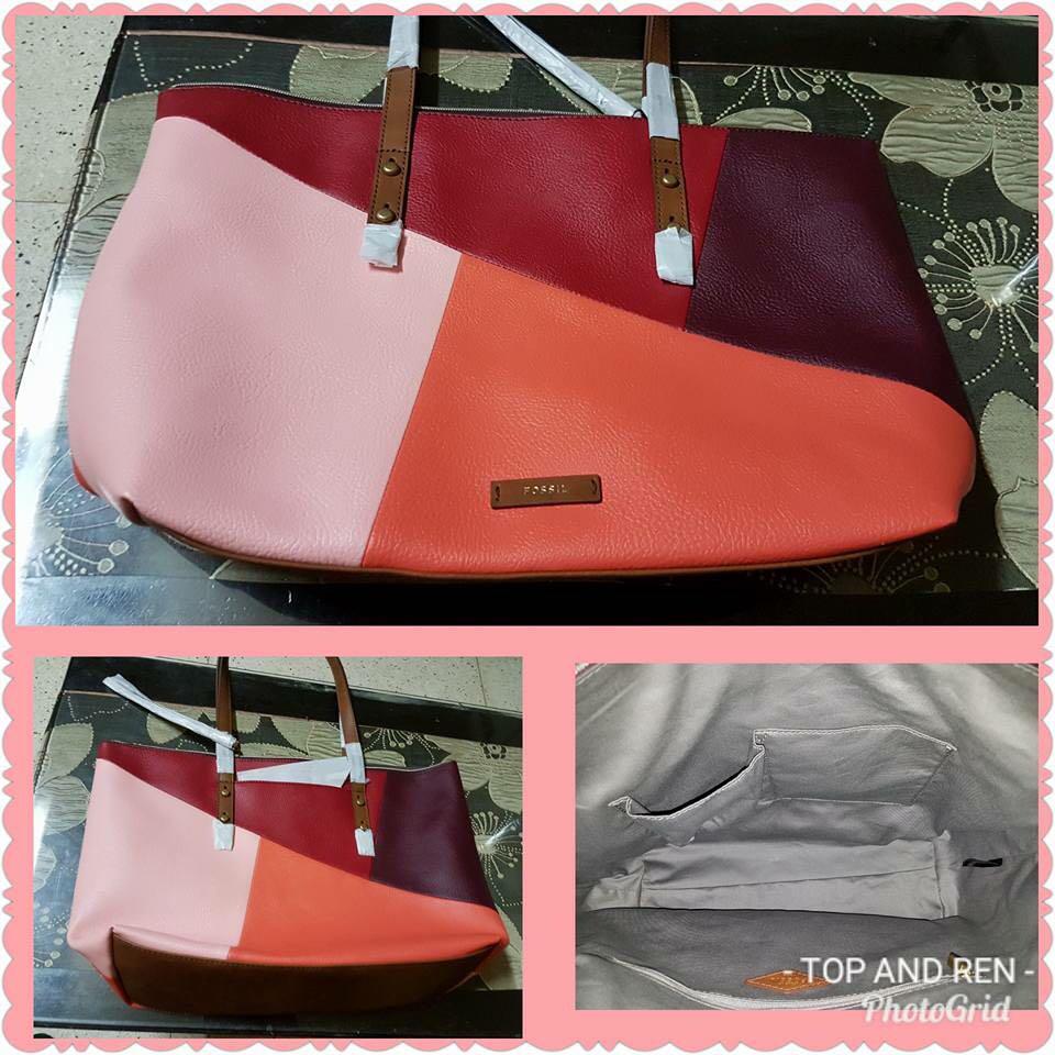 AUTHENTIC FOSSIL COLOR BLOCK LEATHER SHOULDER BAG (Category: Luxury Bags & Wallets) located in Makati City. Submitted by ms.bgss (Listing ID 184021906, Image 2). Description: AUTHENTIC FOSSIL COLOR BLOCK LEATHER SHOULDER BAG • guaranteed authentic • brand new with tags! • not oem, not class a, not replica • straight from Fossil US boutique • pm! Helping tags luxury shoulder bag body bag sling bag handbag string bag backpack michael kors tommy hil