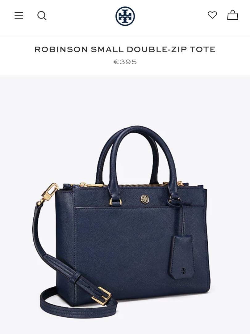 tory burch robinson small double zip tote