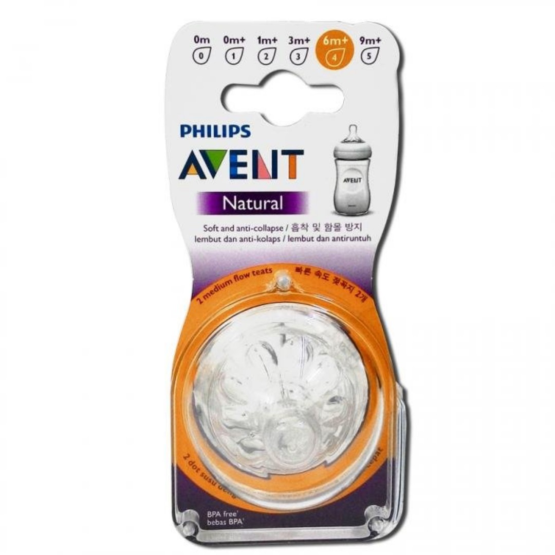 Avent natural teats cheap 6m+