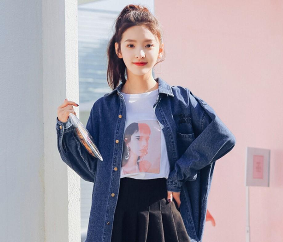 ulzzang denim jacket