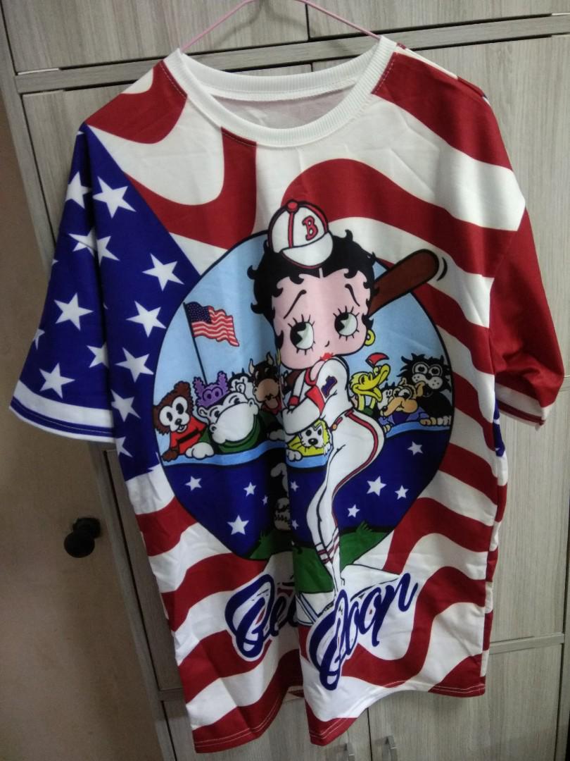 Brand New Premium Betty Boop Plus Size Dress Long Top Women S