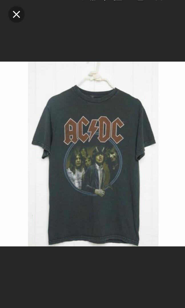 Brandy Melville Acdc Shirt Women S Fashion Clothes Tops On Carousell