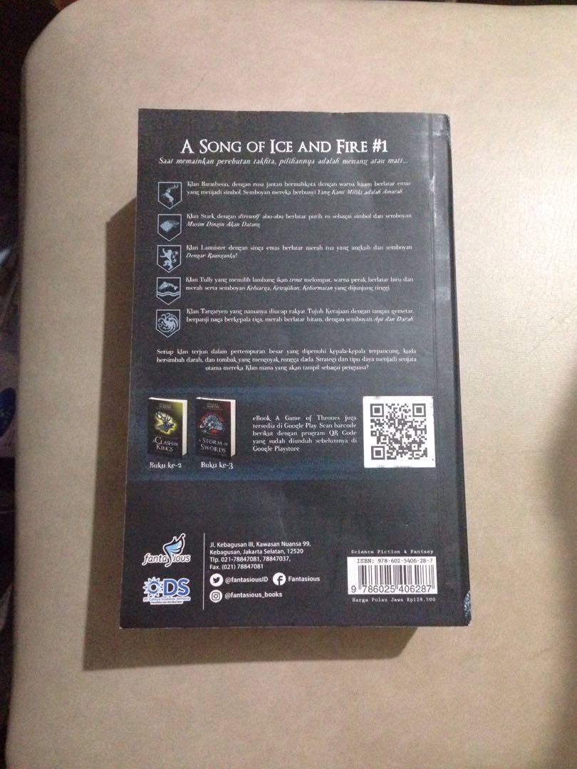 Buku Game Of Thrones 1 Buku Alat Tulis Buku Di Carousell