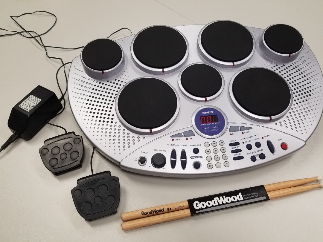 Casio LD-80 Electronic Drum 電子鼓with Stand 鼓架, 興趣及遊戲