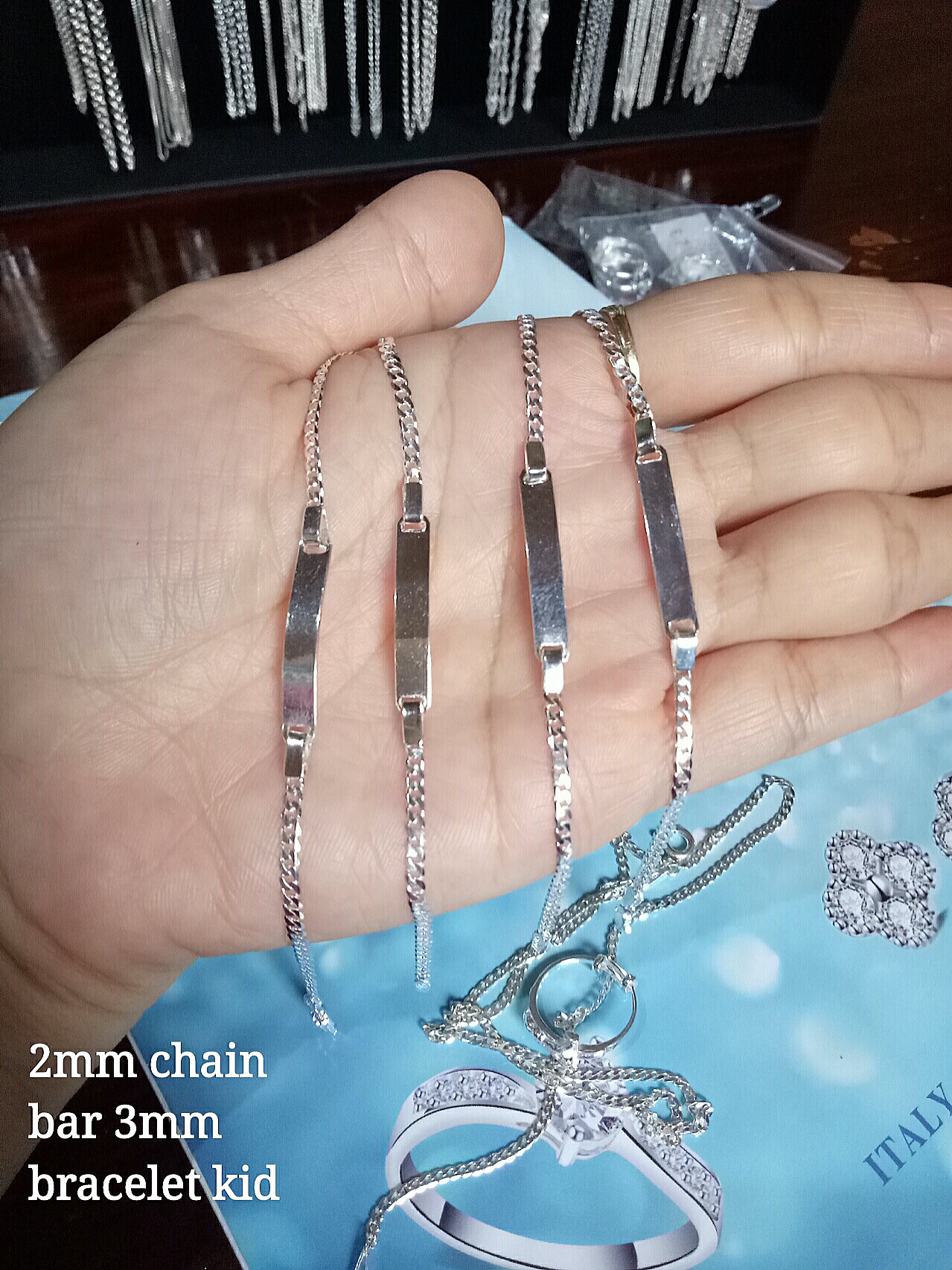 silver hand bracelet for baby boy