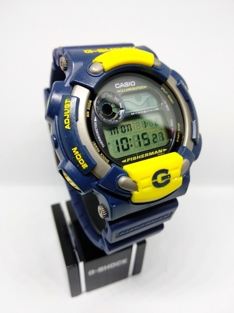 G Shock Vintage DW 8600 Fisherman Blue x Yellow Men s Fashion