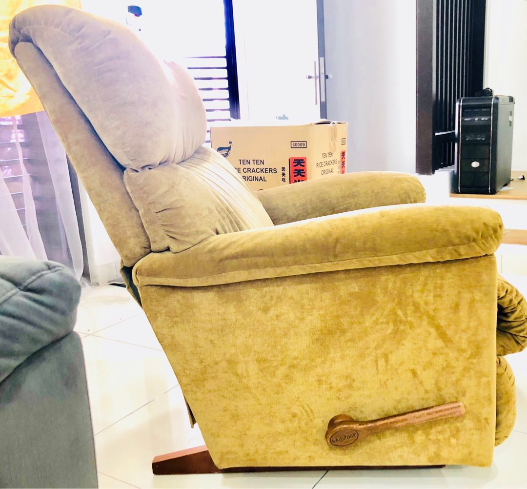 Harvey Norman La Z Boy Fabric Rocker Recliner Chair Furniture