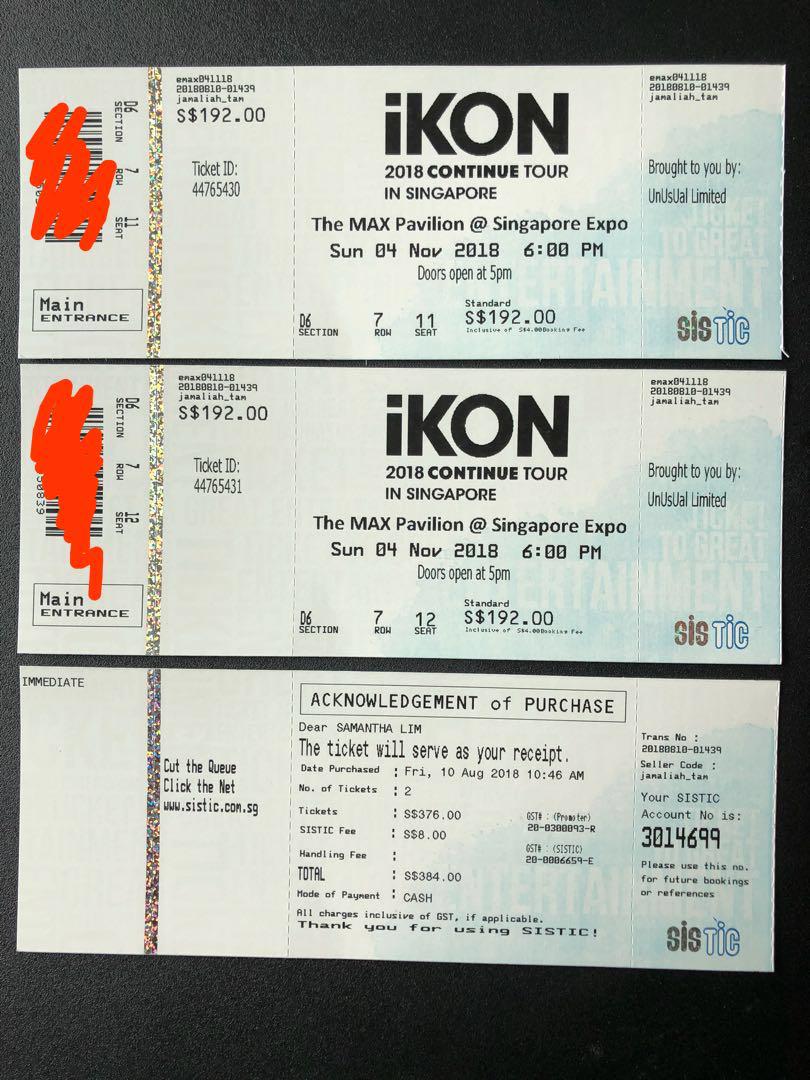 Ikon 2018 Continue Tour In Singapore Entertainment Events Concerts On Carousell