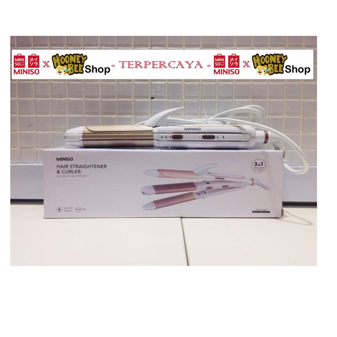 Japan Quality Miniso 3in1 Straightener Curler Hair Catokan Curly Olshop Fashion Olshop Wanita Di Carousell