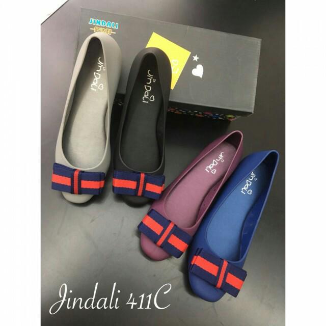 Jindali Jelly Ribbon Flat Shoes 411C