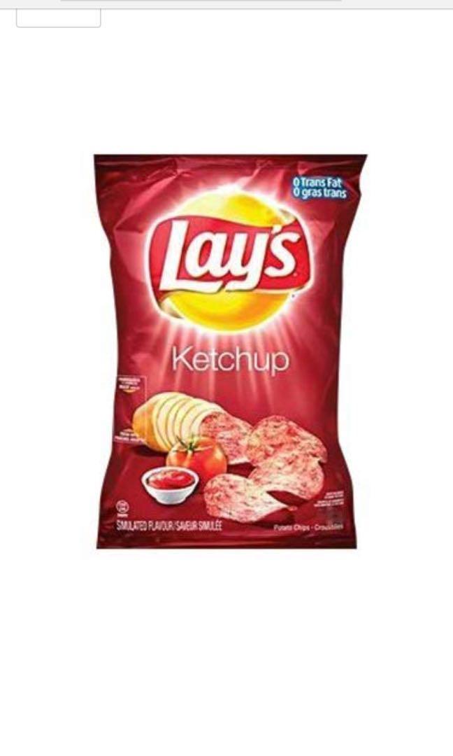 Lays ketchup chips, Food & Drinks, Packaged & Instant Food on Carousell