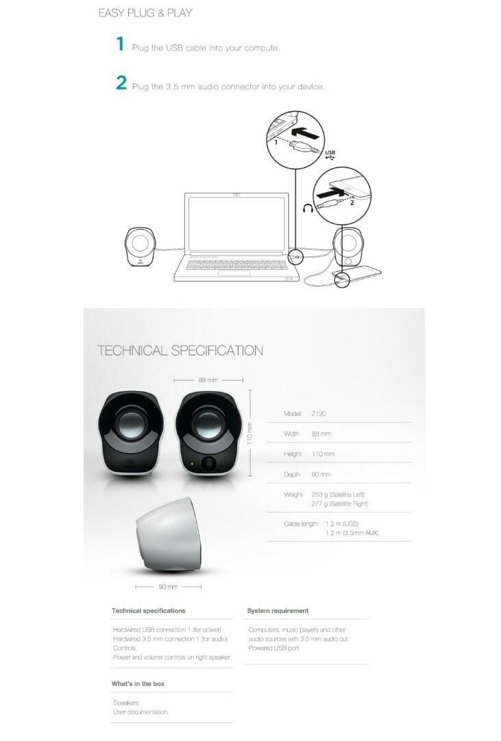 Logitech Speakers, Electronics, Audio on Carousell