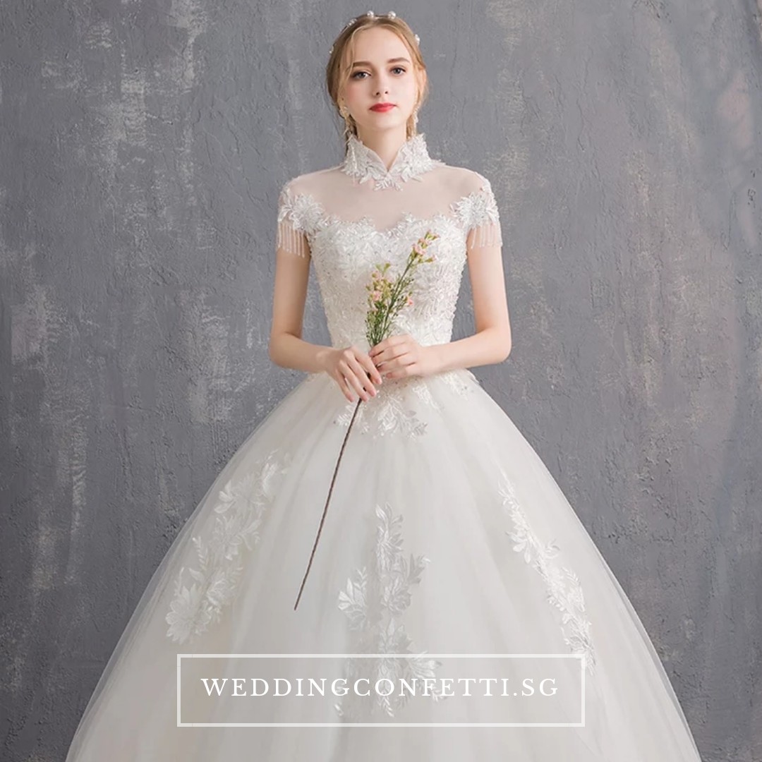 Mandarin Collar Wedding Dress