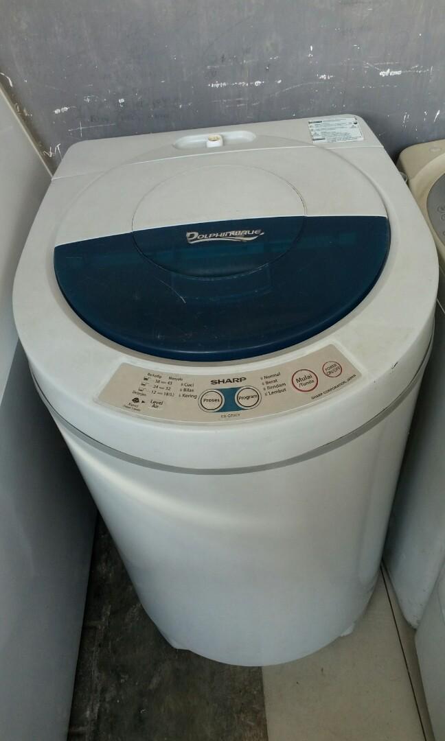 Mesin Cuci 1 Tabung Sharp Dolphinwave 7kg Serba Serbi Di Carousell Capasitas 7kg, stainless steel tube, aerodry system, silvermagic ion ag dan on pulsator, speed 800rpm, 4 course washing programmes. mesin cuci 1 tabung sharp dolphinwave 7kg