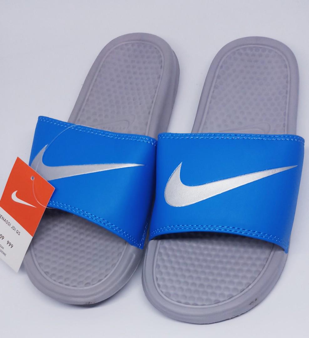 Nike Benassi Slippers - Grey Blue (OEM 