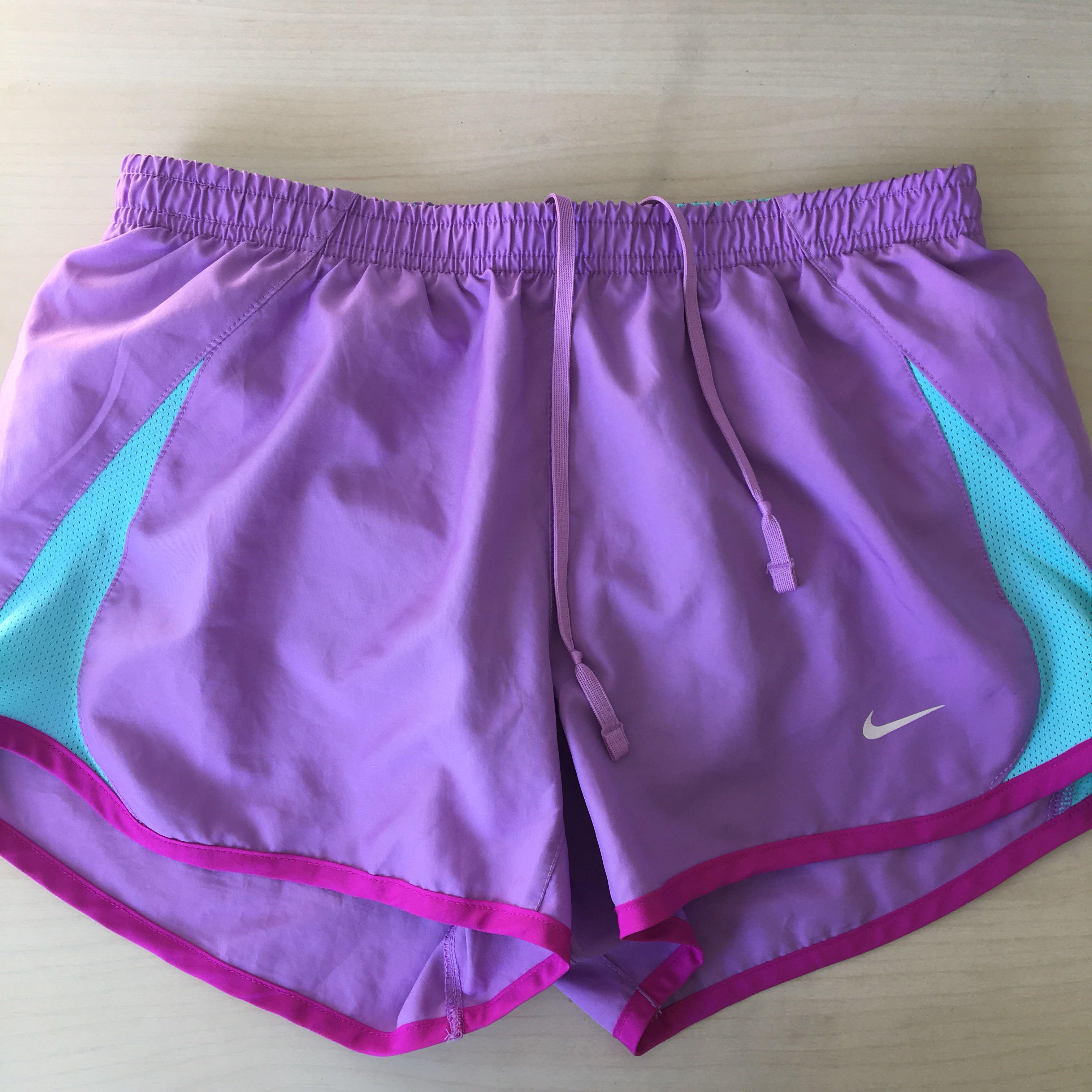 purple nike running shorts