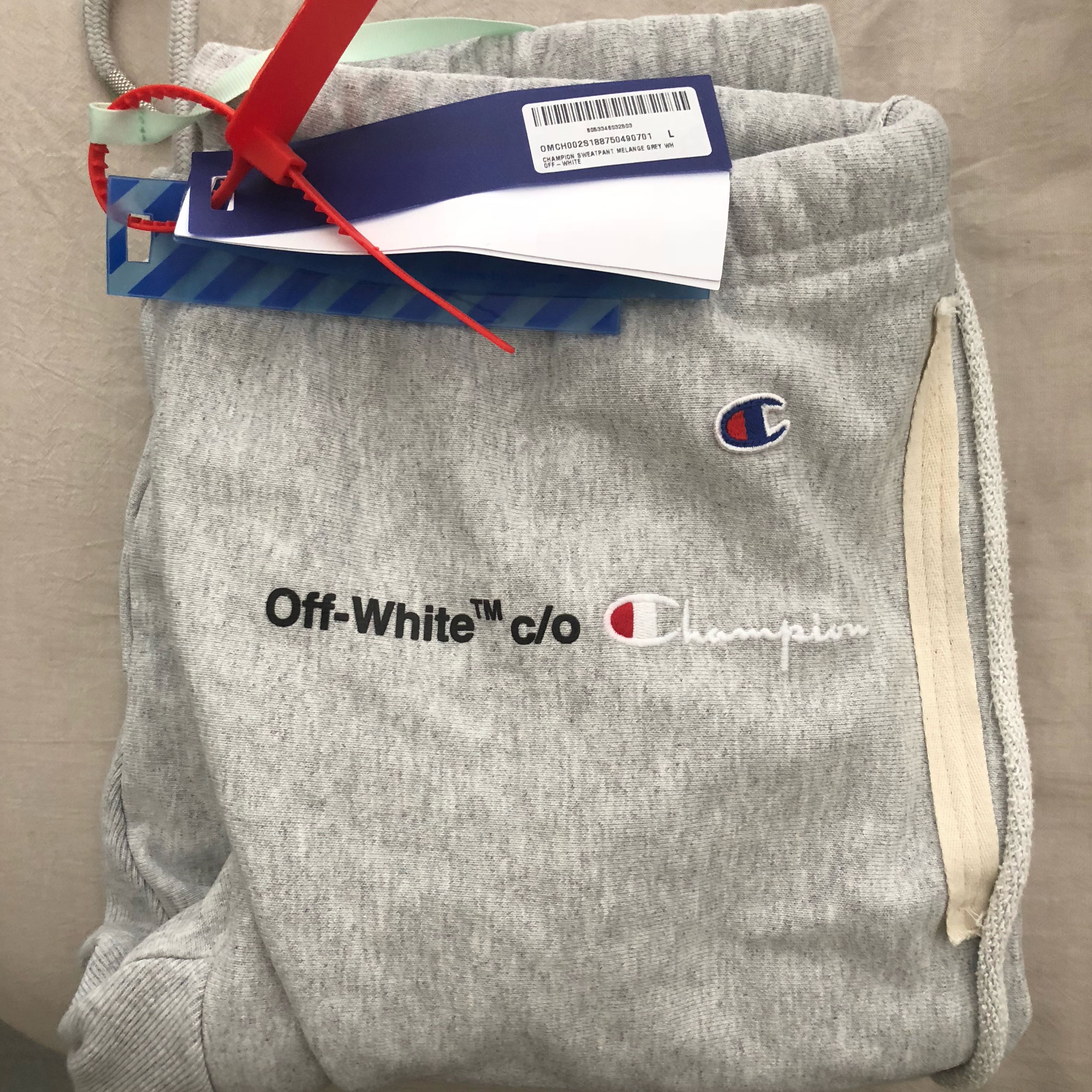 off white grey sweatpants