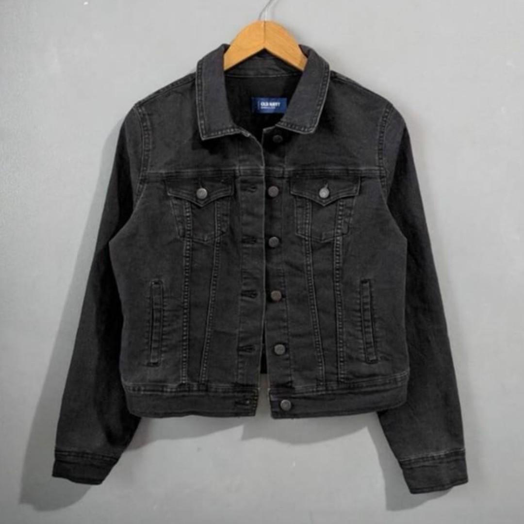 old navy black denim jacket