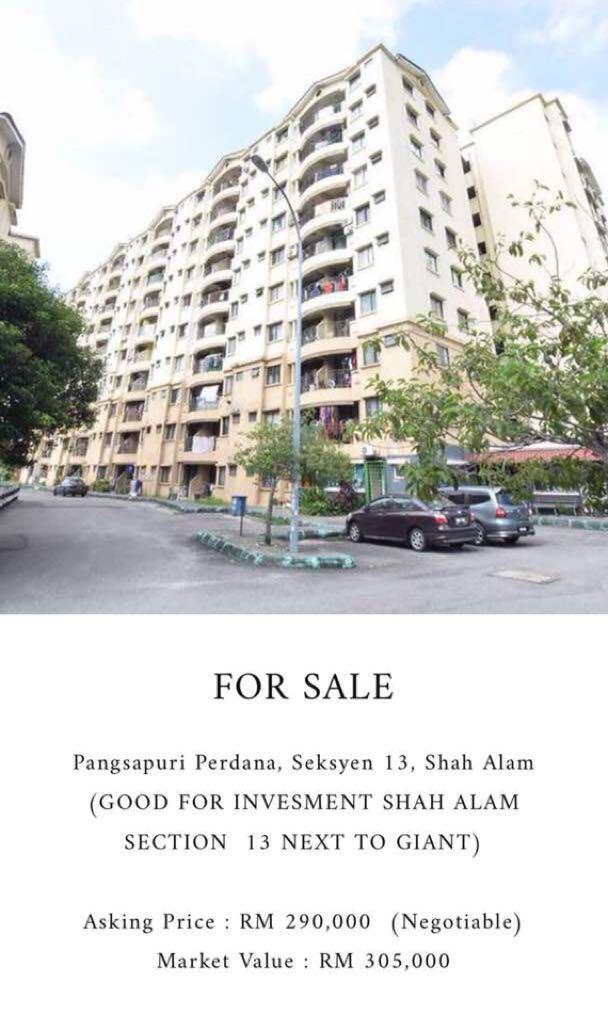 Pangsapuri Perdana Seksyen 13 Shah Alam Property For Sale On Carousell