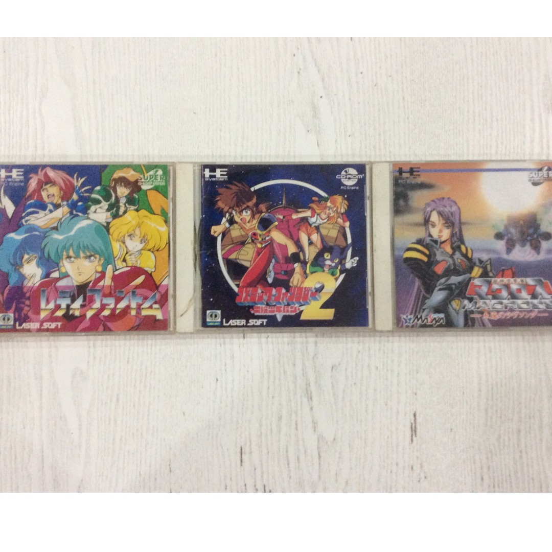 PC Engine CDRom Games set of 3 Japan, Video Gaming, Video Games, Xbox