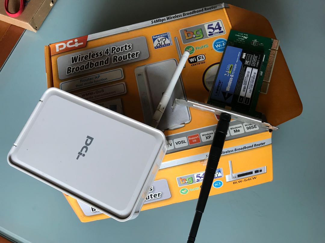 Pci Blw 54cw Linksys 2 4ghz Wireless G Pci Adaptor Electronics Others On Carousell