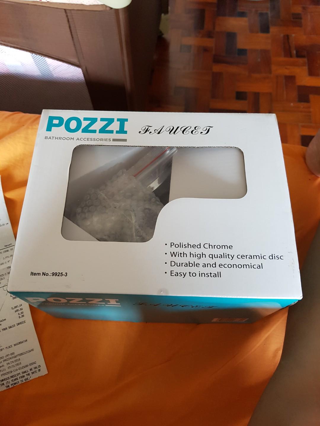 Pozzi Faucet (Category: Bathroom & Kitchen Fixtures) located in Cavite. Submitted by mariev12 (Listing ID 184051472, Image 2). Description: Pozzi faucet. Bought at wilcon depot Complete with box. RFS: extra na nabili Original price 2375.
