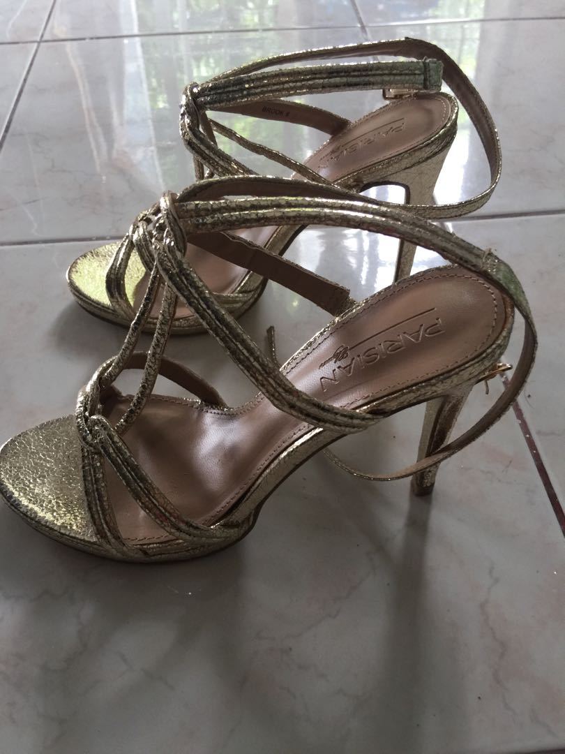 matte gold shoes