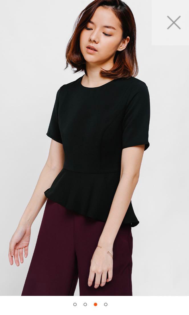 asymmetrical peplum top