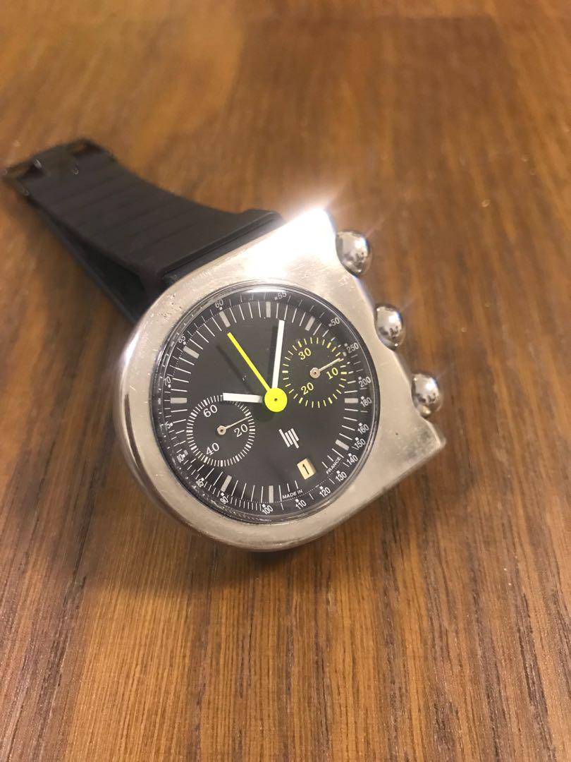 Boîtier De Montre Métal Noir Vintage - Pour Mouvement LIP Mach Tallon, Neuf Sans étiquette