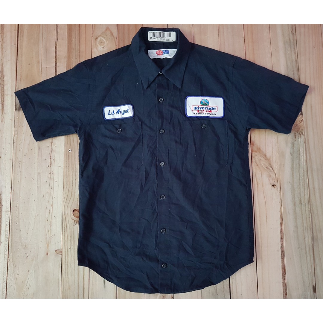 Work Shirt With Embroidered Name Patch