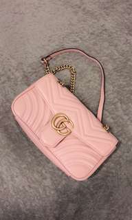 Gucci gg marmont small shoulder bag pink