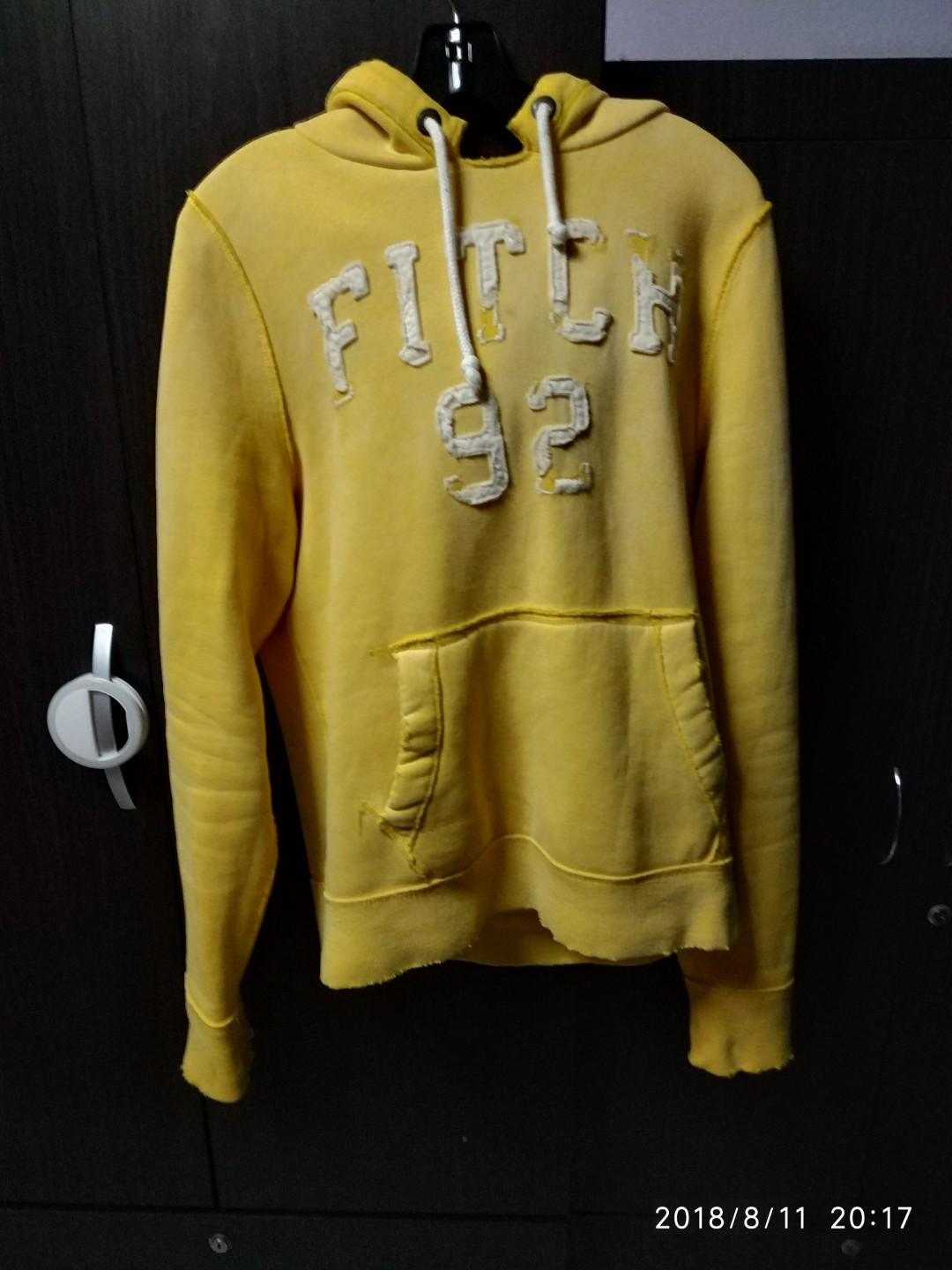yellow abercrombie hoodie