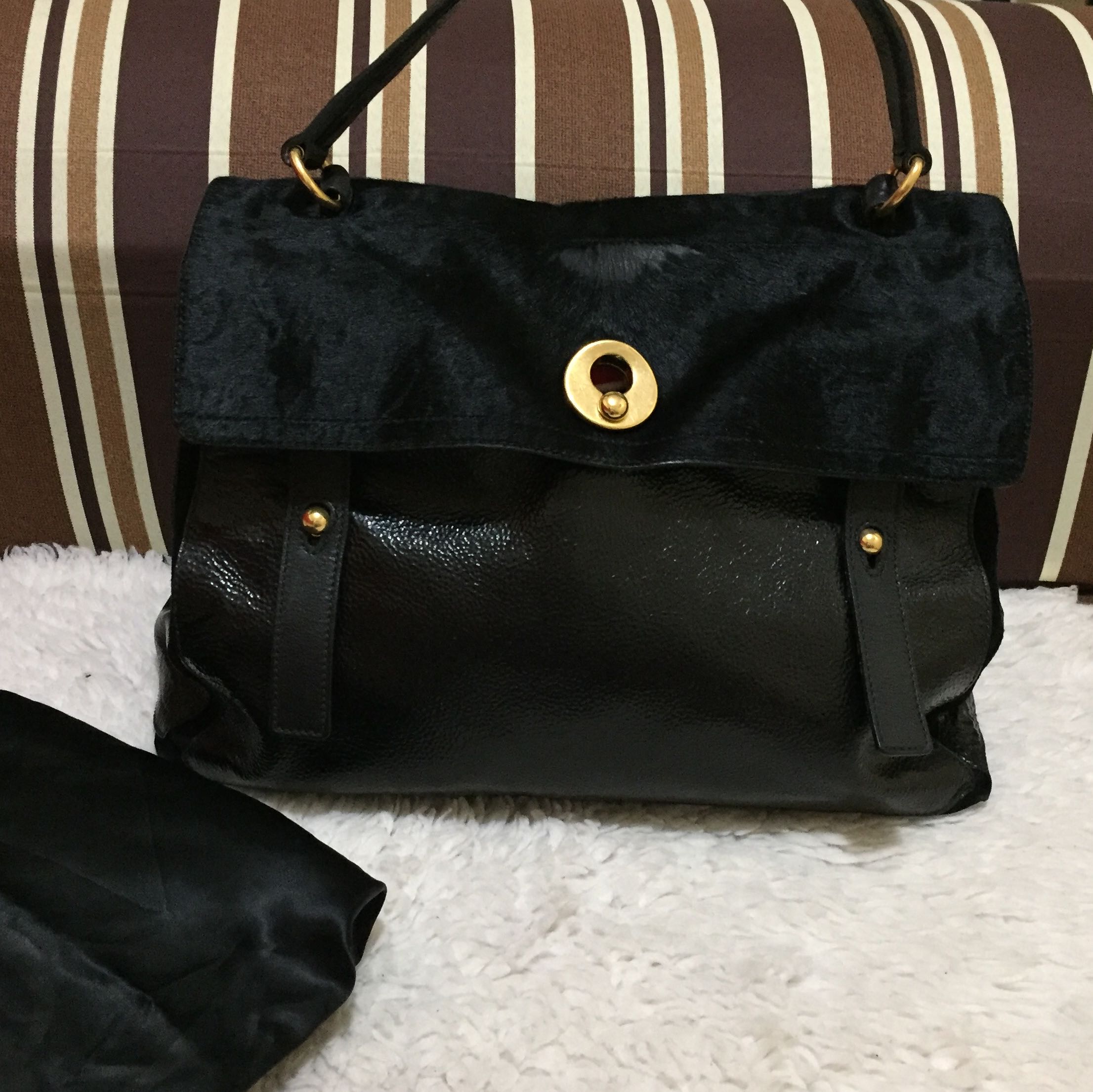 yves saint laurent patent leather bag