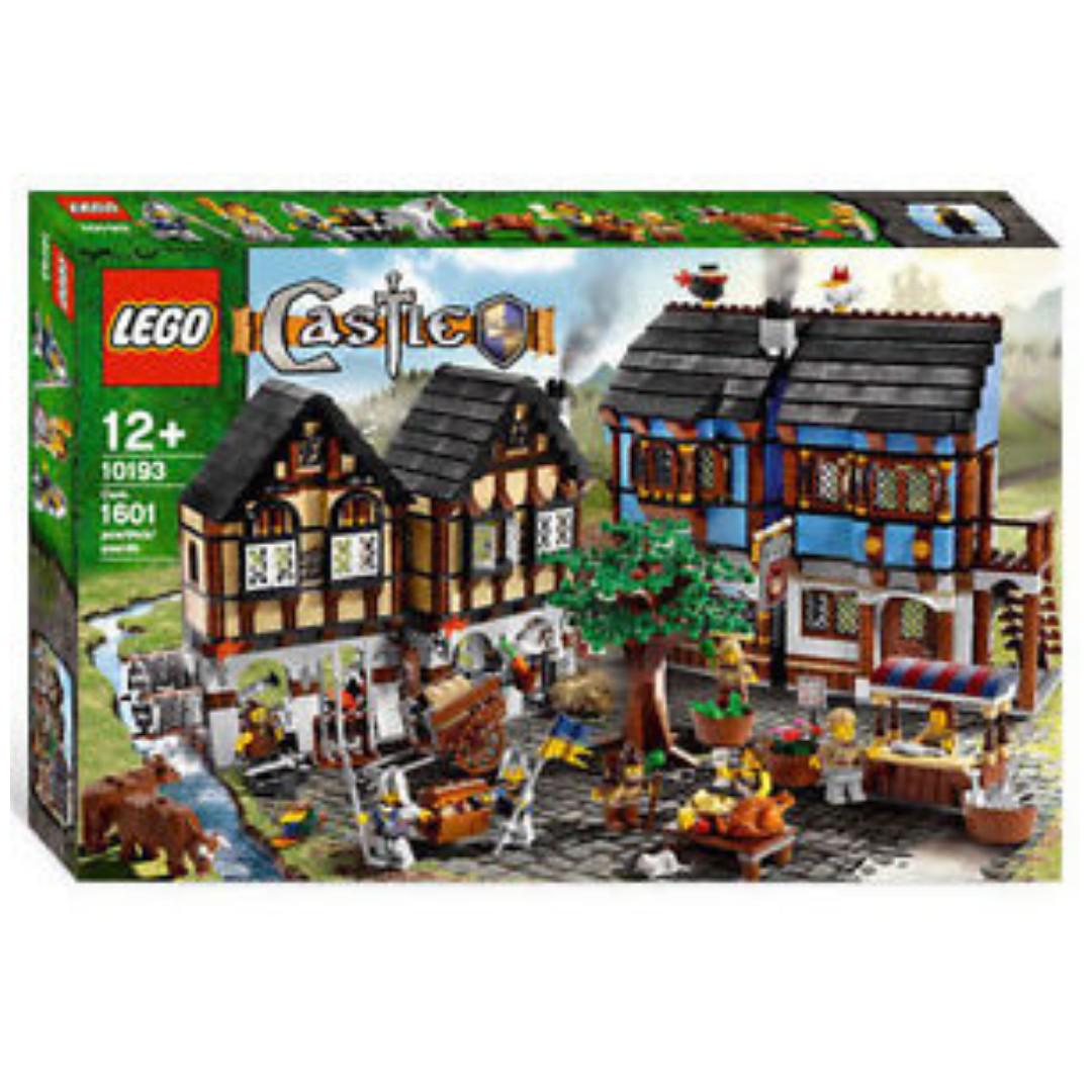 BUILT LEGO Castle Medieval Market Village lego 10193, Hobbies & Toys ...