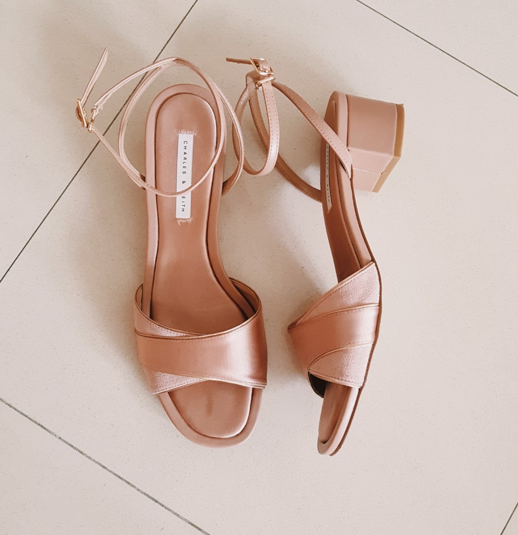 rose gold satin heels