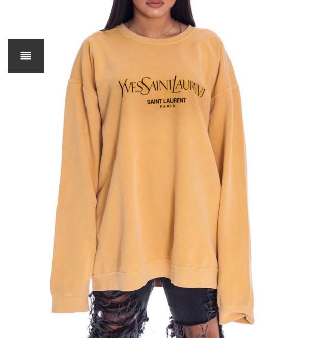 ysl yellow sweatshirt