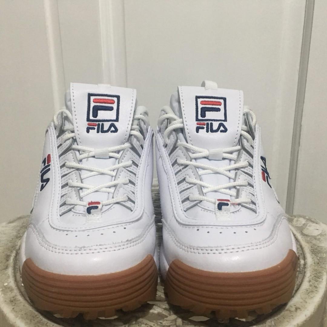 fila disruptor white gum sole